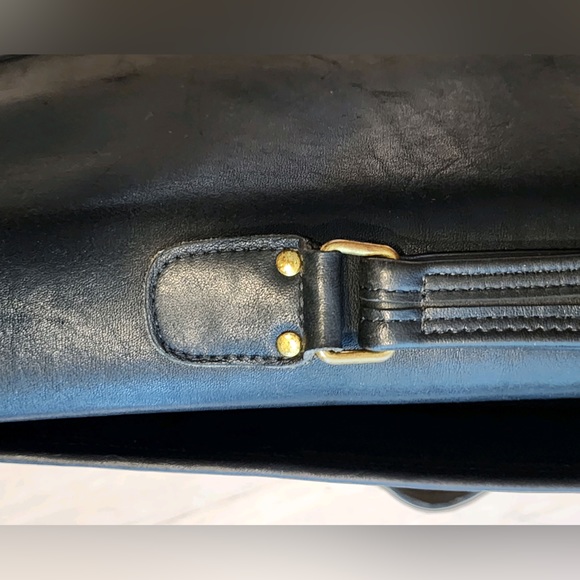 RARE Vintage Coach Gen Leather Large  Morgan Briefcase wBrass TouchLock Closure - Picture 12 of 16